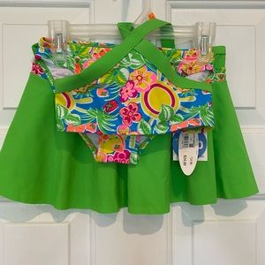 Girls 3pc bikini with skirt